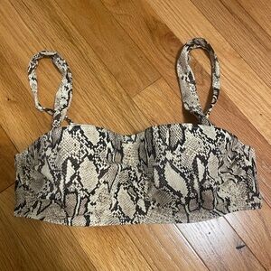 Snake print bikini top
